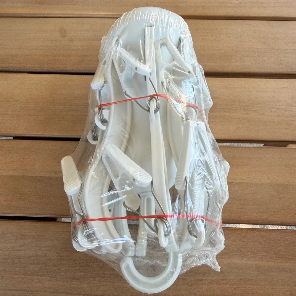 IKEA Pressa Hanging Dryer 16 Clips White Foldable Laundry Rack Minimalist Scandi